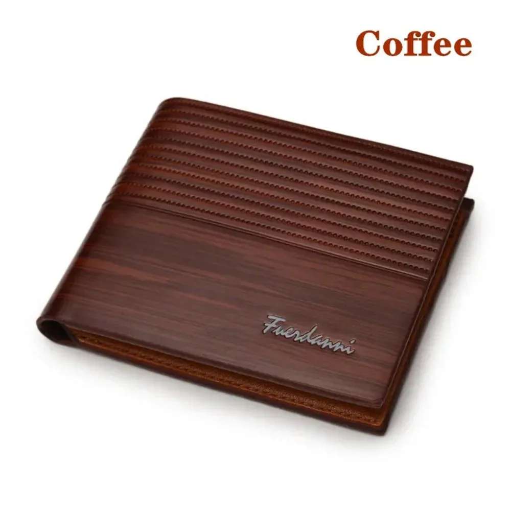 Retro Men's PU Leather Wallet - Perfect for Money and Credit Cards - Coffee